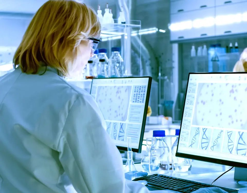 Probenanalyse am Computer